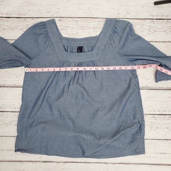 Gap 3/4 sleeve square neck blouse - Picture 6 of 7